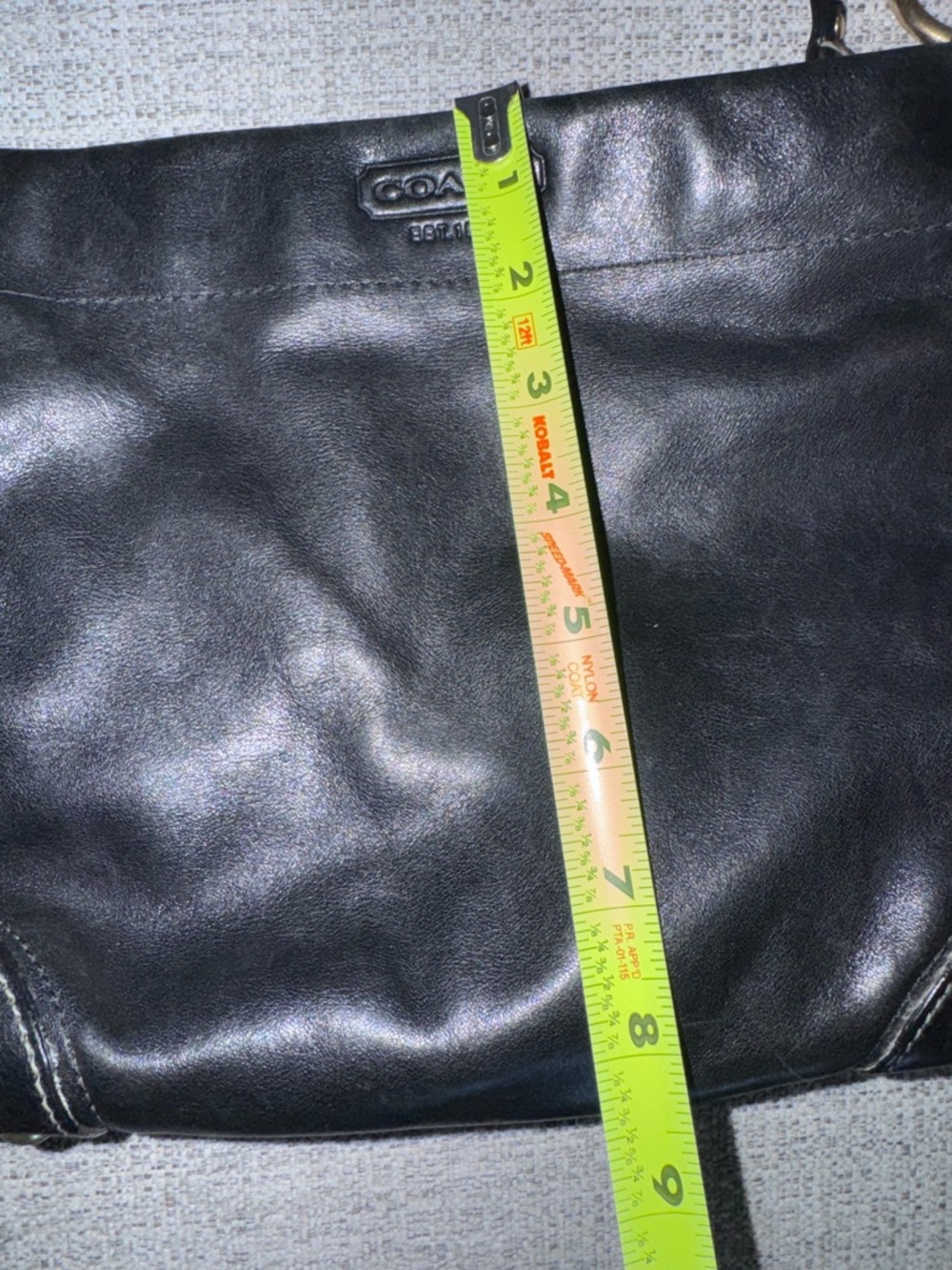 Vintage Coach Black Leather Carly Hobo Bag - Picture 7 of 8